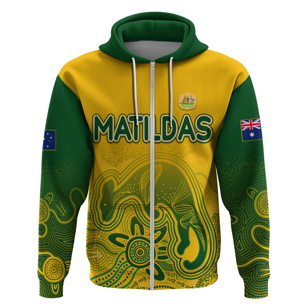 Personalised Australia Soccer Indigenous Hoodie Women World Cup 2023 Matildas Gradient Ver. LT7 - Vibe Hoodie Shop