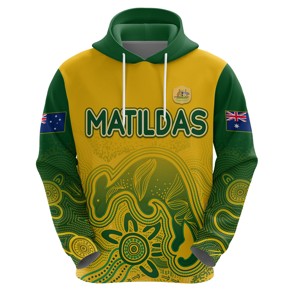 Personalised Australia Soccer Indigenous Hoodie Women World Cup 2023 Matildas Gradient Ver. LT7 - Vibe Hoodie Shop