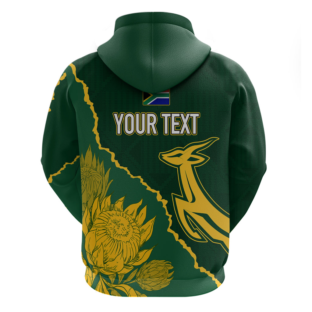Personalised South Africa Rugby 2023 Hoodie Bokke Champions Kente Ethnic LT7 - Vibe Hoodie Shop