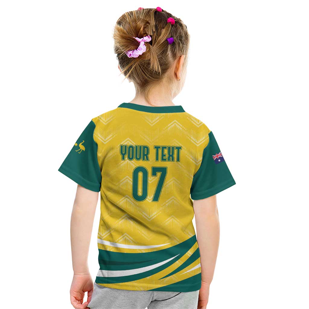 Australia 2024 Olympics Custom Kid T Shirt Rise of the Roos - Vibe Hoodie Shop