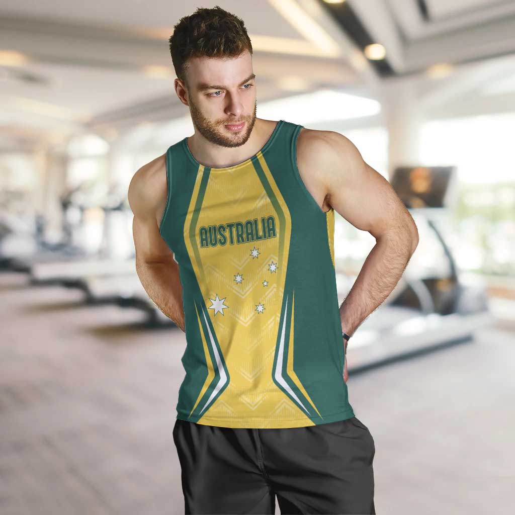 Australia 2024 Olympics Custom Men Tank Top Rise of the Roos - Vibe Hoodie Shop