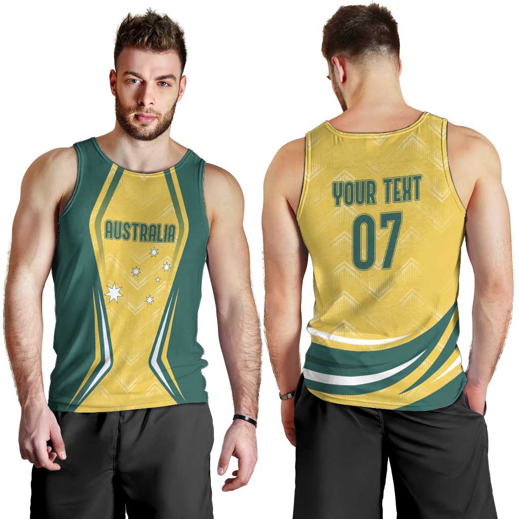 Australia 2024 Olympics Custom Men Tank Top Rise of the Roos - Vibe Hoodie Shop