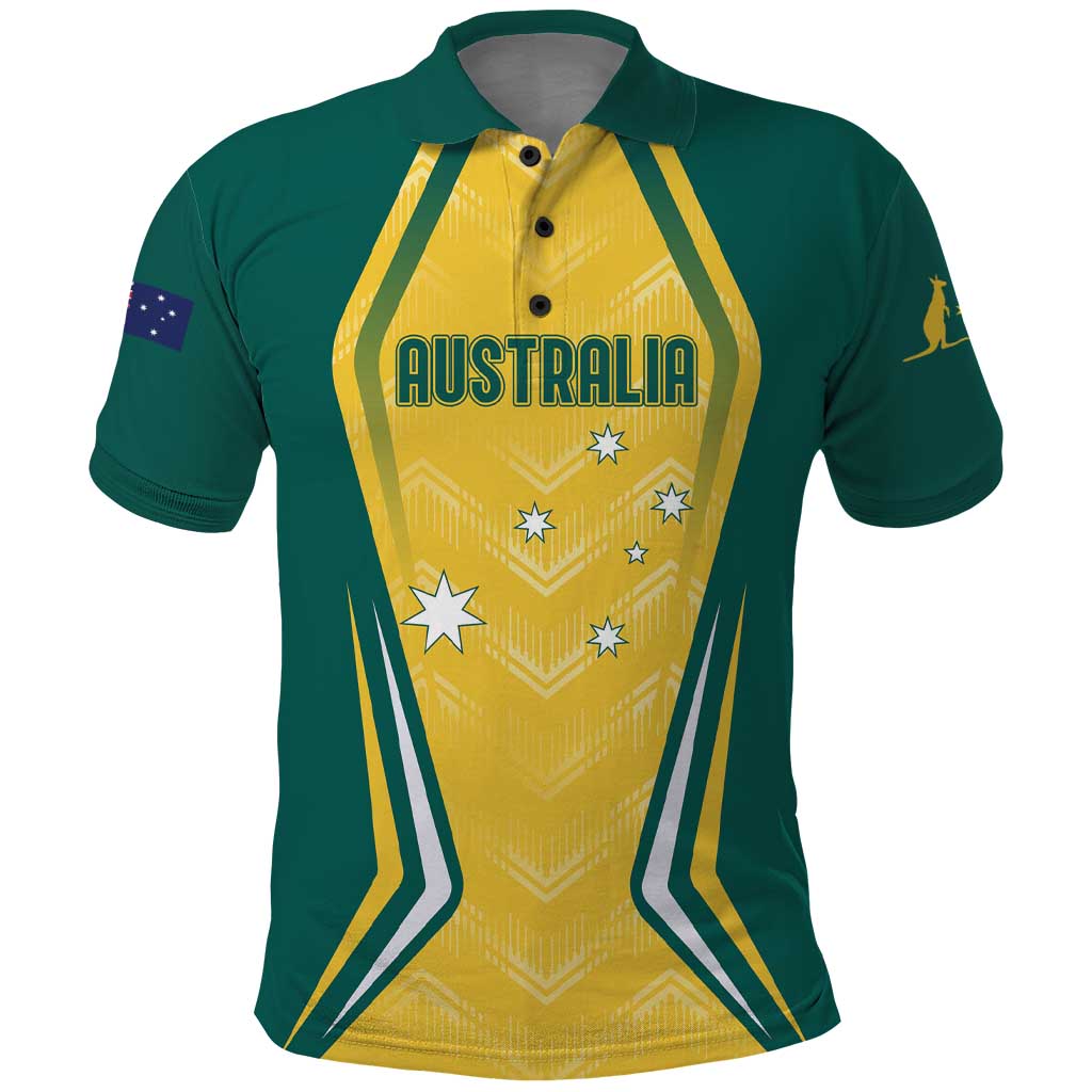 Australia 2024 Olympics Custom Polo Shirt Rise of the Roos - Vibe Hoodie Shop