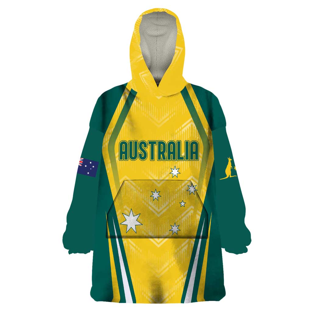 Australia 2024 Olympics Custom Wearable Blanket Hoodie Rise of the Roos - Vibe Hoodie Shop