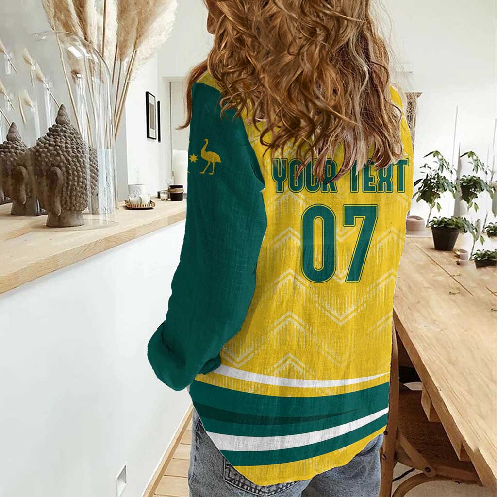 Australia 2024 Olympics Custom Women Casual Shirt Rise of the Roos - Vibe Hoodie Shop