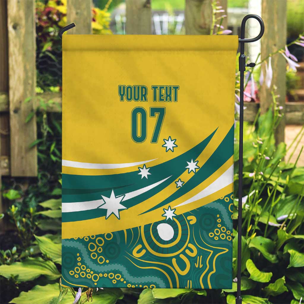 Australia 2024 Olympics Custom Garden Flag Rise of the Roos Aboriginal Style - Vibe Hoodie Shop