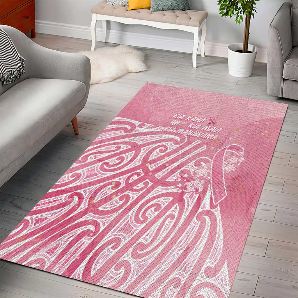 Breast Cancer Awareness Maori Area Rug Kia Kaha Kia Maia Kia Manawanui - Vibe Hoodie
