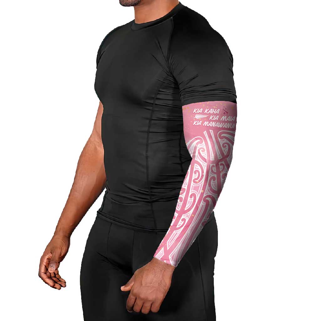Breast Cancer Awareness Maori Arm Sleeves Kia Kaha Kia Maia Kia Manawanui - Vibe Hoodie