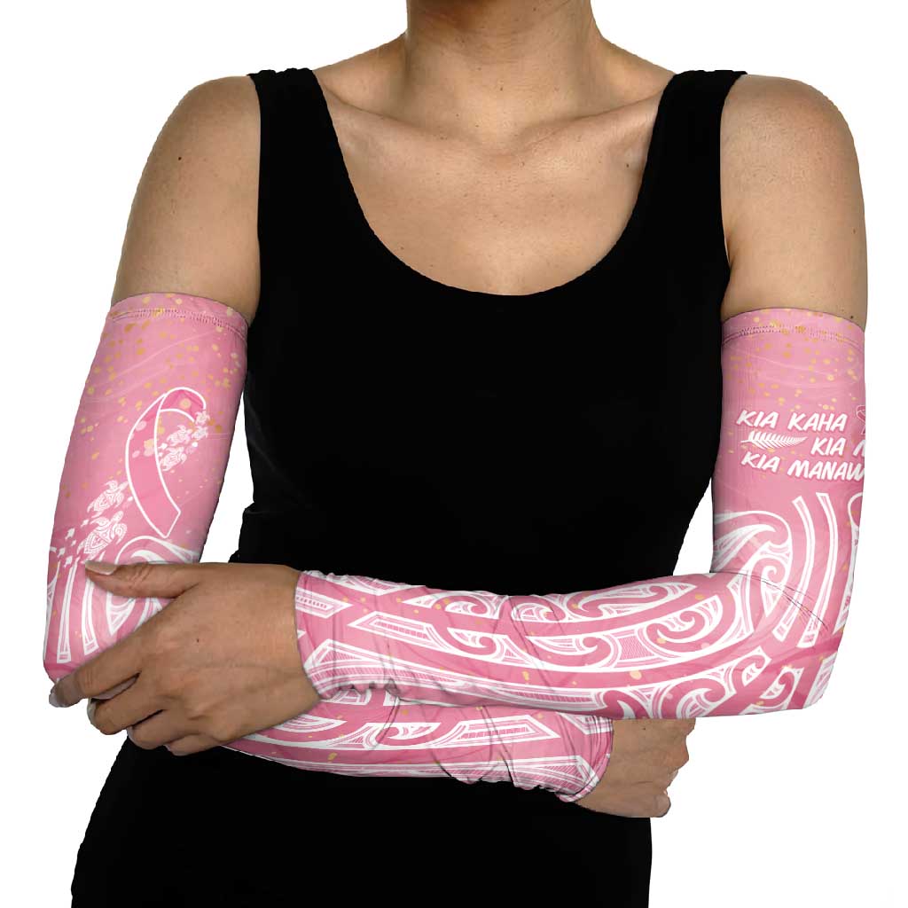 Breast Cancer Awareness Maori Arm Sleeves Kia Kaha Kia Maia Kia Manawanui - Vibe Hoodie