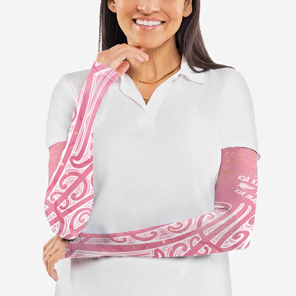 Breast Cancer Awareness Maori Arm Sleeves Kia Kaha Kia Maia Kia Manawanui - Vibe Hoodie