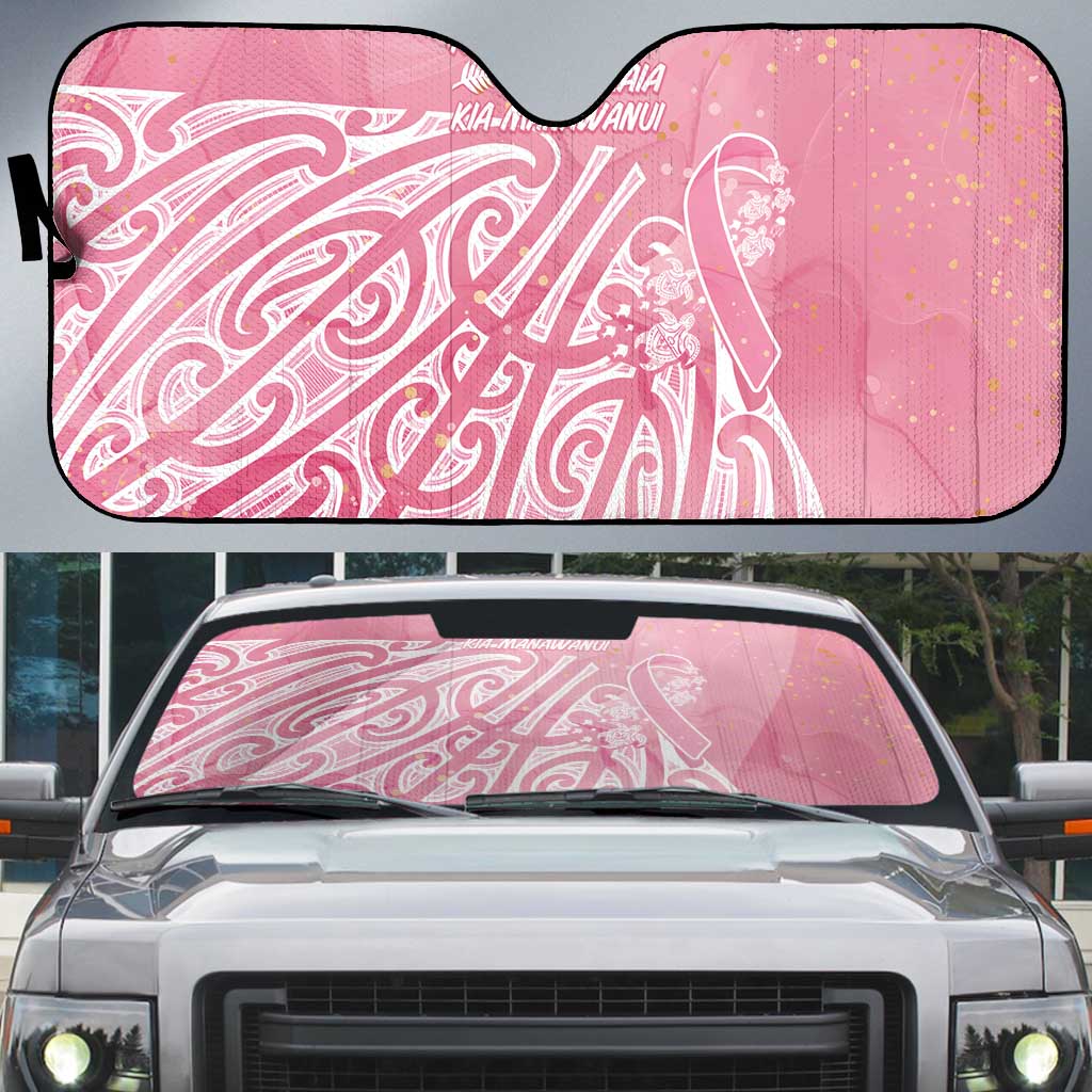 Breast Cancer Awareness Maori Auto Sun Shade Kia Kaha Kia Maia Kia Manawanui - Vibe Hoodie