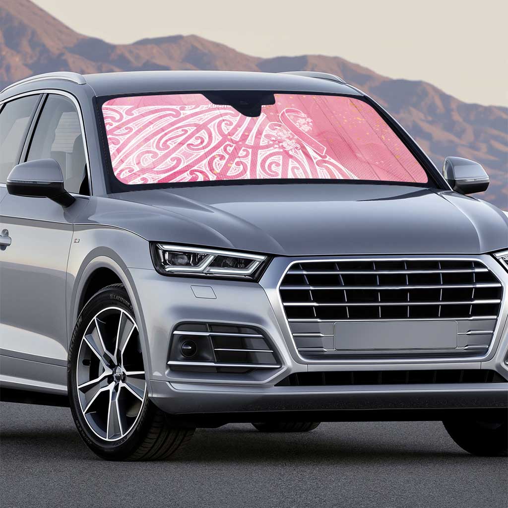 Breast Cancer Awareness Maori Auto Sun Shade Kia Kaha Kia Maia Kia Manawanui - Vibe Hoodie