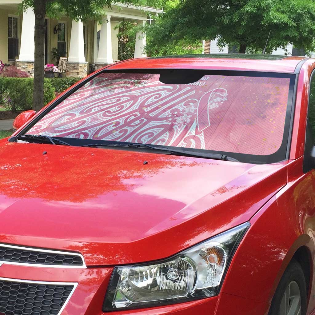 Breast Cancer Awareness Maori Auto Sun Shade Kia Kaha Kia Maia Kia Manawanui - Vibe Hoodie