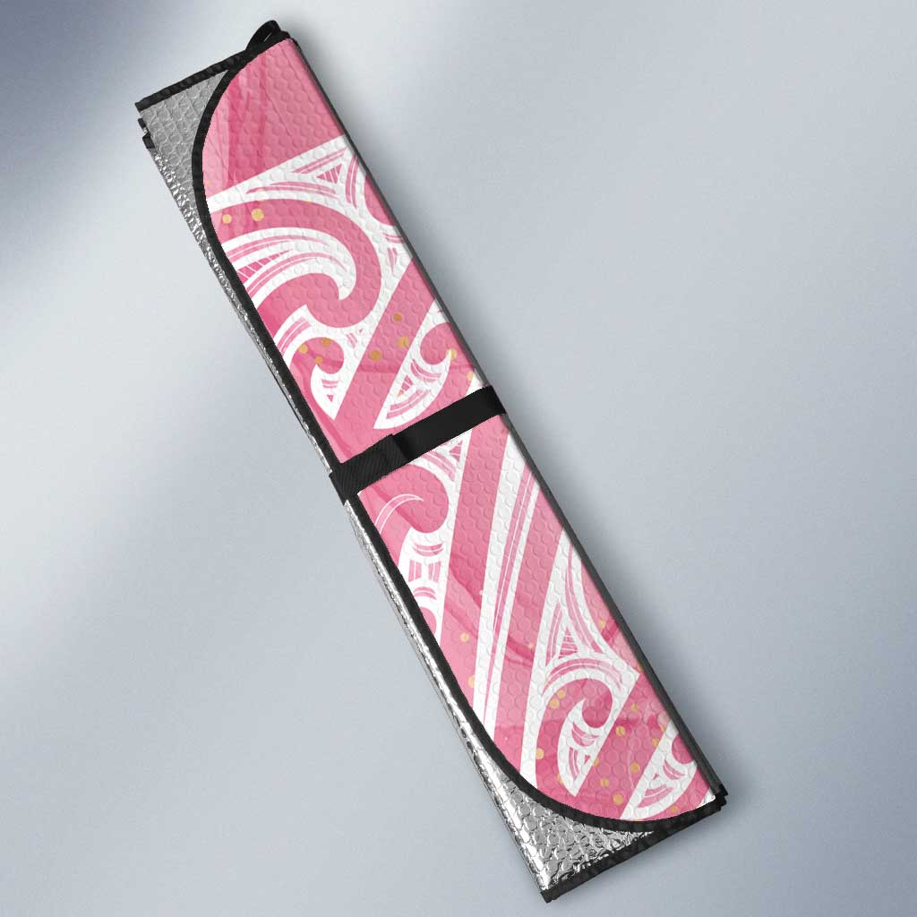 Breast Cancer Awareness Maori Auto Sun Shade Kia Kaha Kia Maia Kia Manawanui - Vibe Hoodie