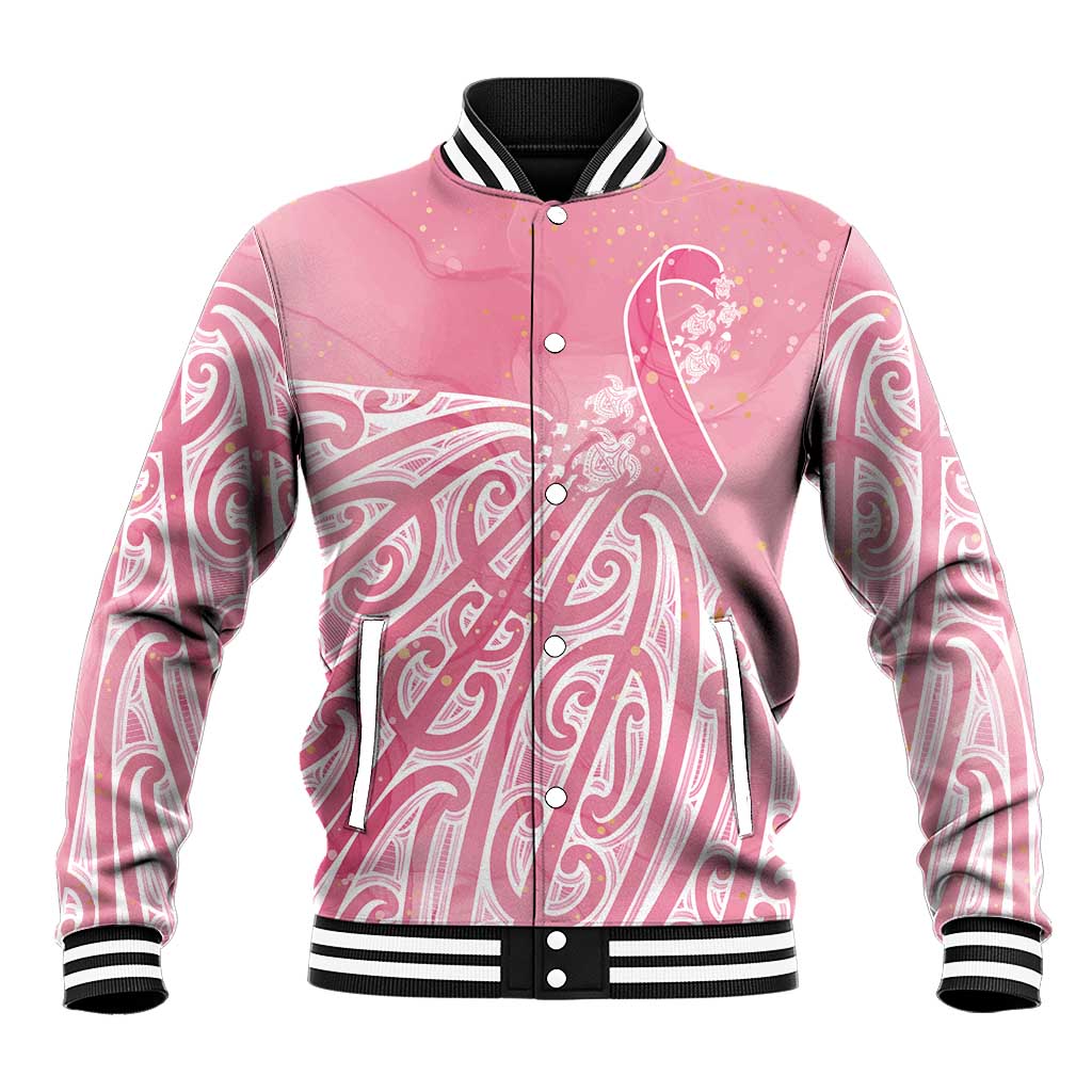 Breast Cancer Awareness Maori Baseball Jacket Kia Kaha Kia Maia Kia Manawanui - Vibe Hoodie