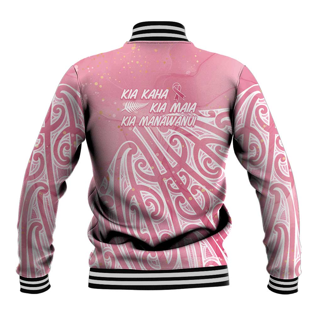 Breast Cancer Awareness Maori Baseball Jacket Kia Kaha Kia Maia Kia Manawanui - Vibe Hoodie