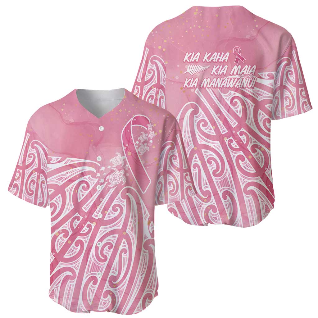 Breast Cancer Awareness Maori Baseball Jersey Kia Kaha Kia Maia Kia Manawanui - Vibe Hoodie