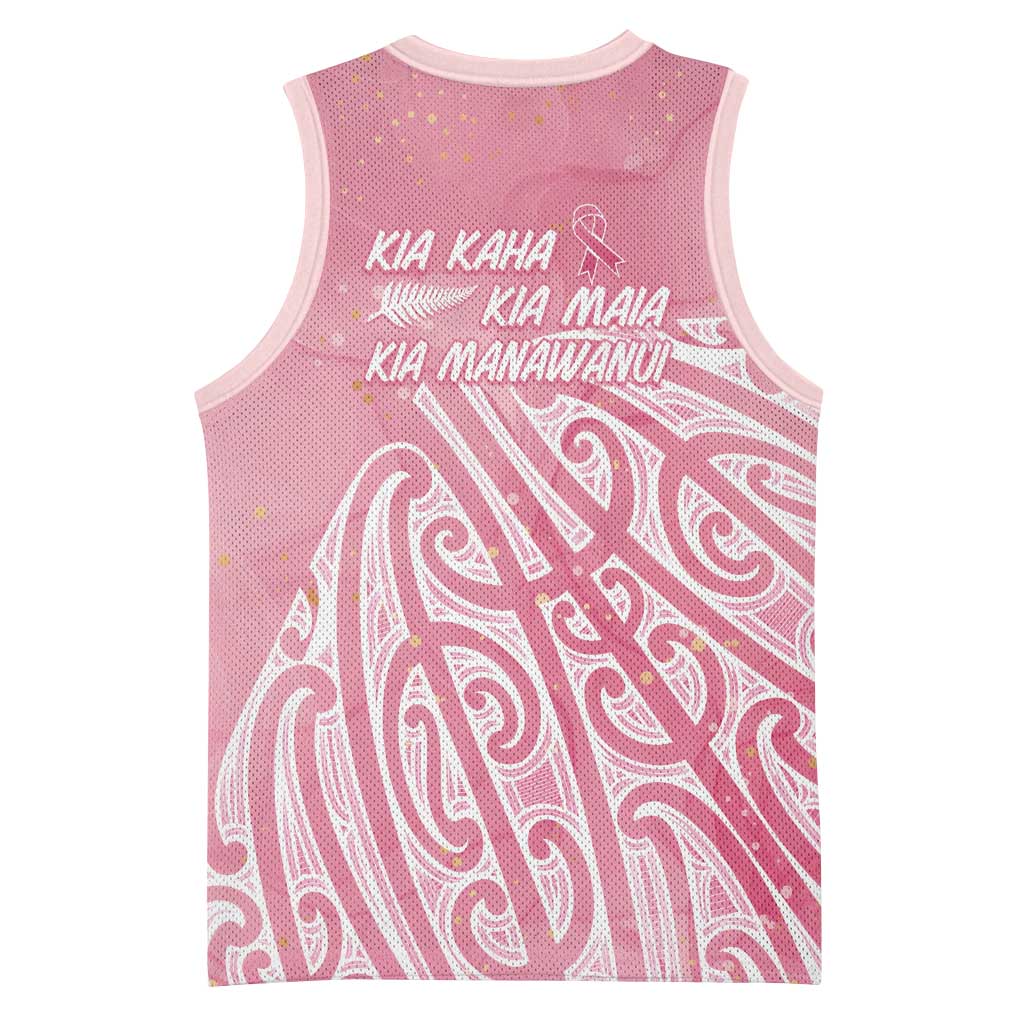 Breast Cancer Awareness Maori Basketball Jersey Kia Kaha Kia Maia Kia Manawanui - Vibe Hoodie