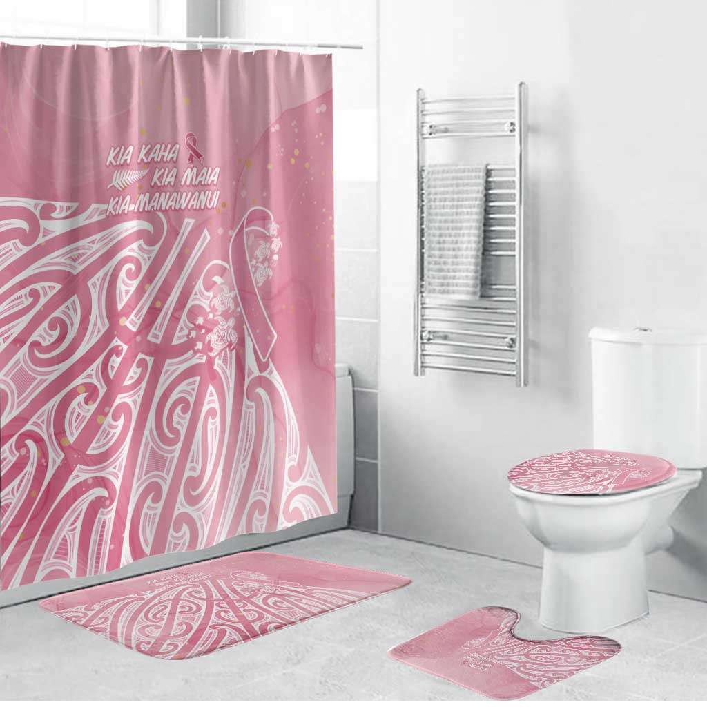 Breast Cancer Awareness Maori Bathroom Set Kia Kaha Kia Maia Kia Manawanui - Vibe Hoodie