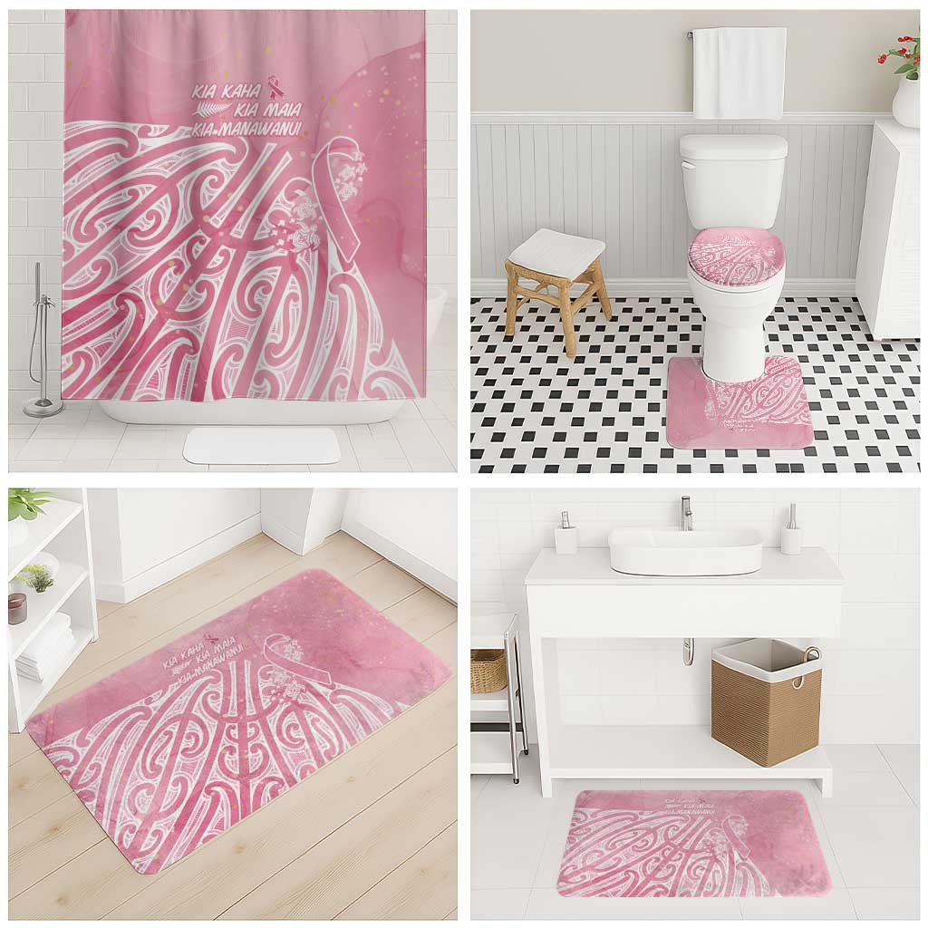 Breast Cancer Awareness Maori Bathroom Set Kia Kaha Kia Maia Kia Manawanui - Vibe Hoodie