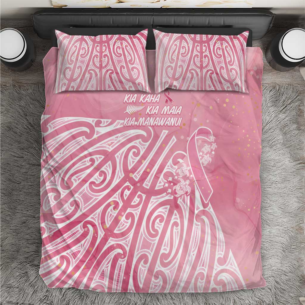 Breast Cancer Awareness Maori Bedding Set Kia Kaha Kia Maia Kia Manawanui - Vibe Hoodie