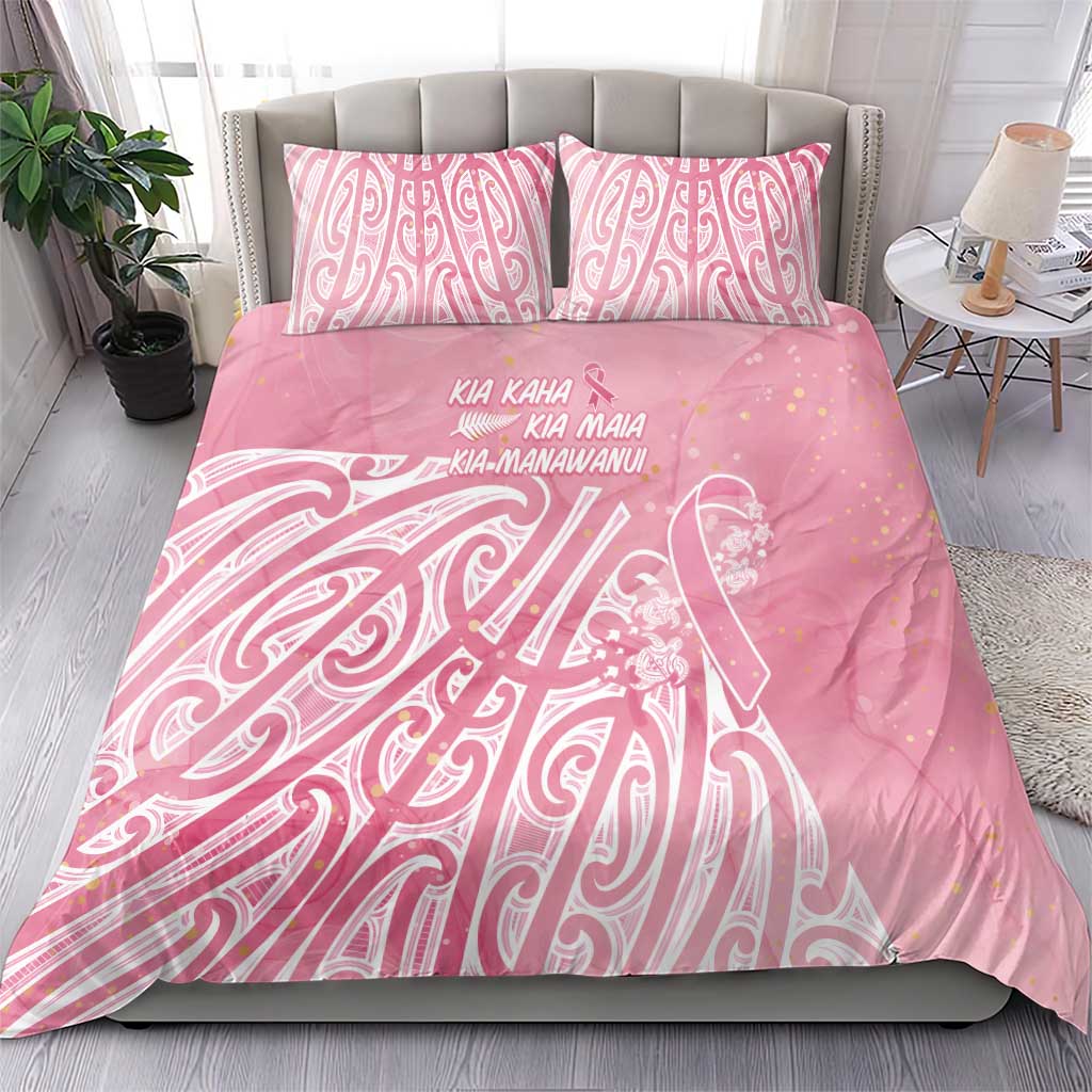 Breast Cancer Awareness Maori Bedding Set Kia Kaha Kia Maia Kia Manawanui - Vibe Hoodie