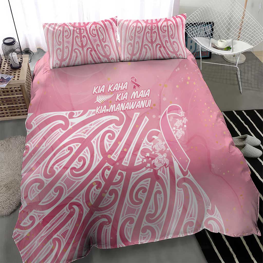 Breast Cancer Awareness Maori Bedding Set Kia Kaha Kia Maia Kia Manawanui - Vibe Hoodie