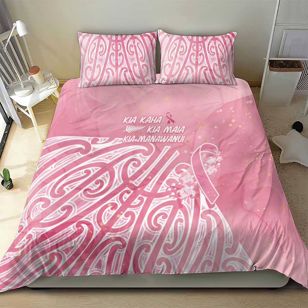 Breast Cancer Awareness Maori Bedding Set Kia Kaha Kia Maia Kia Manawanui - Vibe Hoodie