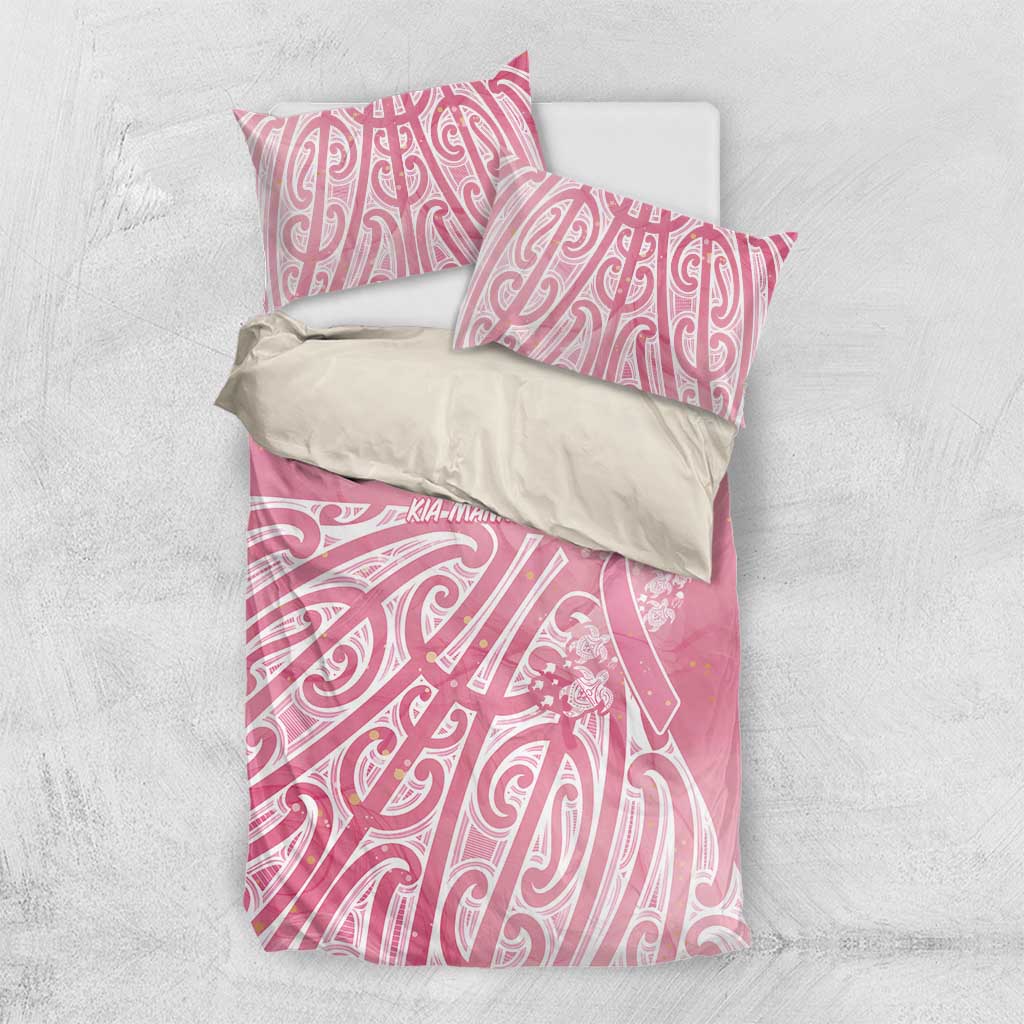 Breast Cancer Awareness Maori Bedding Set Kia Kaha Kia Maia Kia Manawanui - Vibe Hoodie