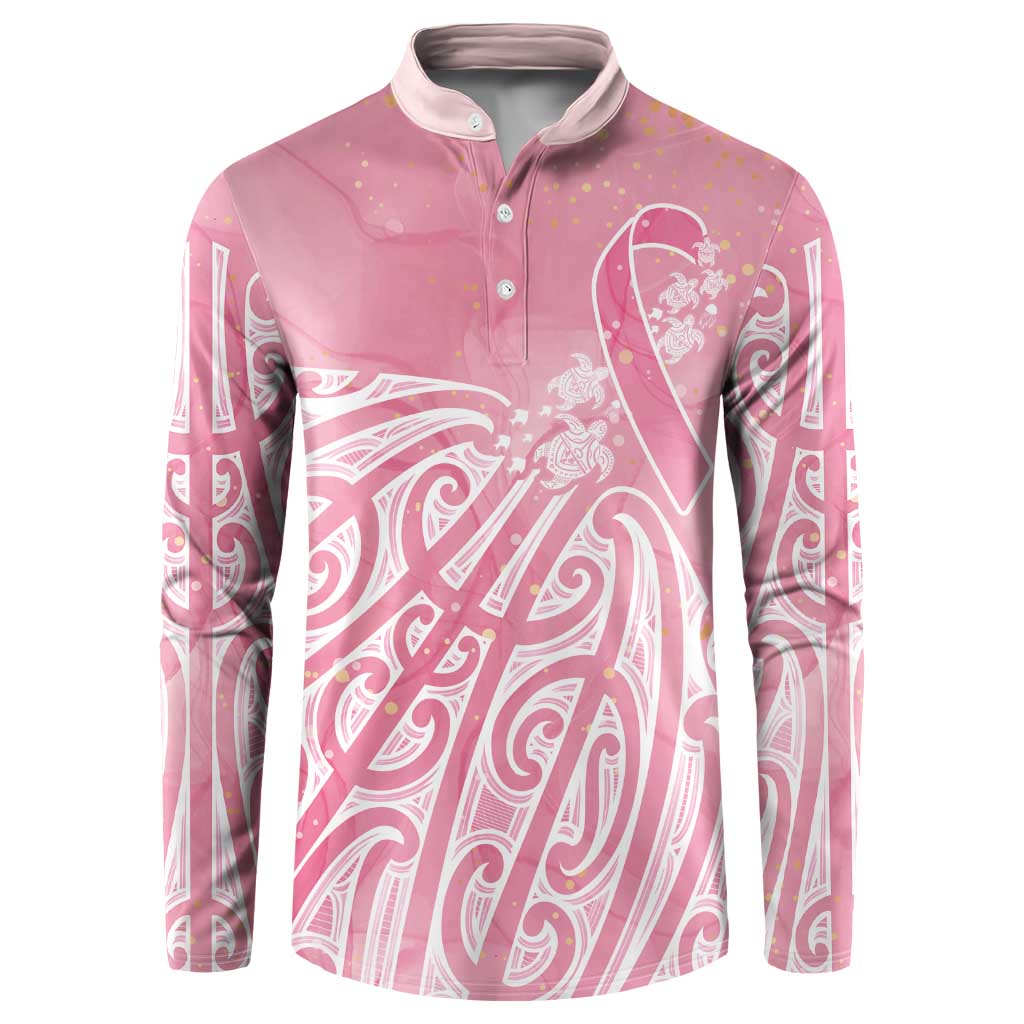 Breast Cancer Awareness Maori Button Sweatshirt Kia Kaha Kia Maia Kia Manawanui - Vibe Hoodie