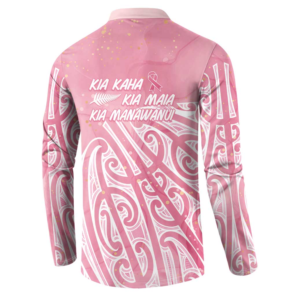 Breast Cancer Awareness Maori Button Sweatshirt Kia Kaha Kia Maia Kia Manawanui - Vibe Hoodie
