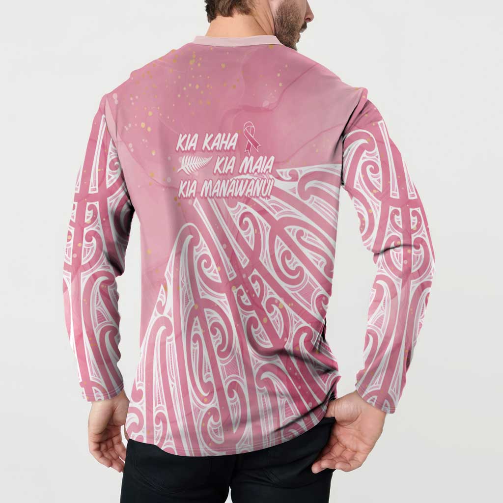 Breast Cancer Awareness Maori Button Sweatshirt Kia Kaha Kia Maia Kia Manawanui - Vibe Hoodie