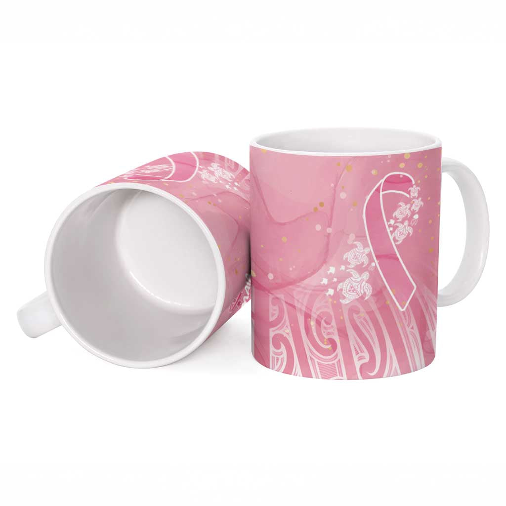 Breast Cancer Awareness Maori Ceramic Mug Kia Kaha Kia Maia Kia Manawanui - Vibe Hoodie
