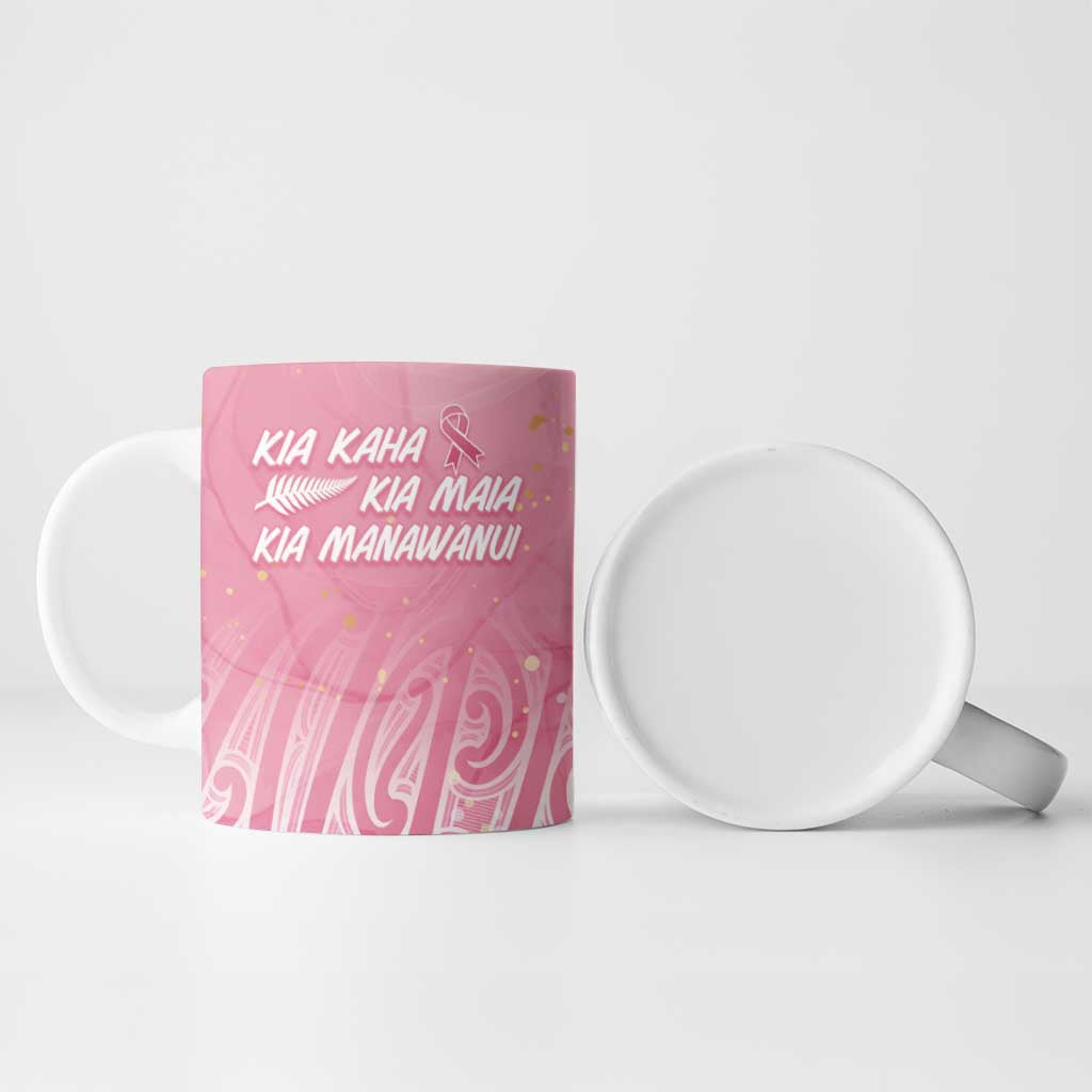 Breast Cancer Awareness Maori Ceramic Mug Kia Kaha Kia Maia Kia Manawanui - Vibe Hoodie