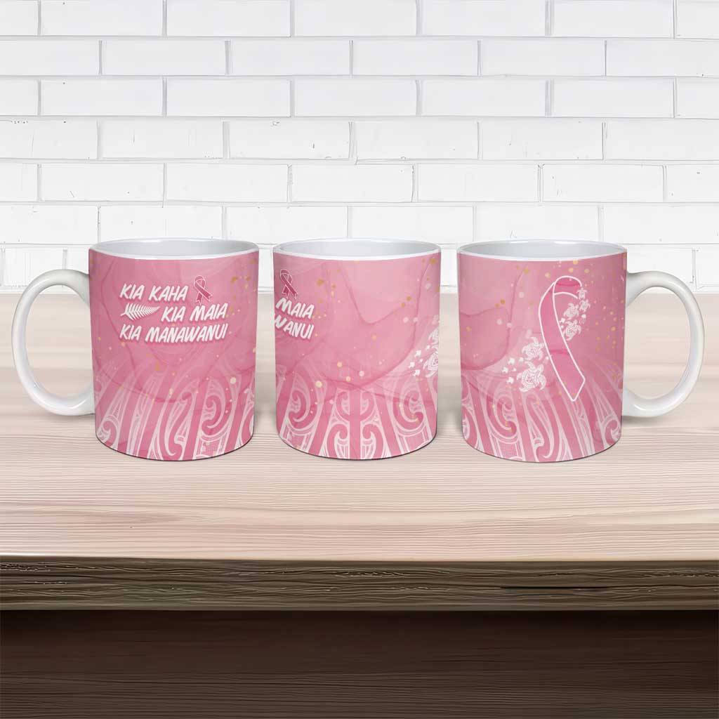 Breast Cancer Awareness Maori Ceramic Mug Kia Kaha Kia Maia Kia Manawanui - Vibe Hoodie