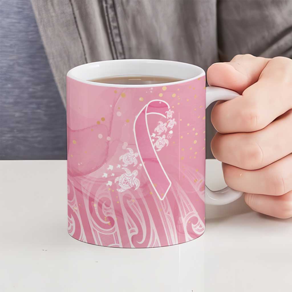 Breast Cancer Awareness Maori Ceramic Mug Kia Kaha Kia Maia Kia Manawanui - Vibe Hoodie