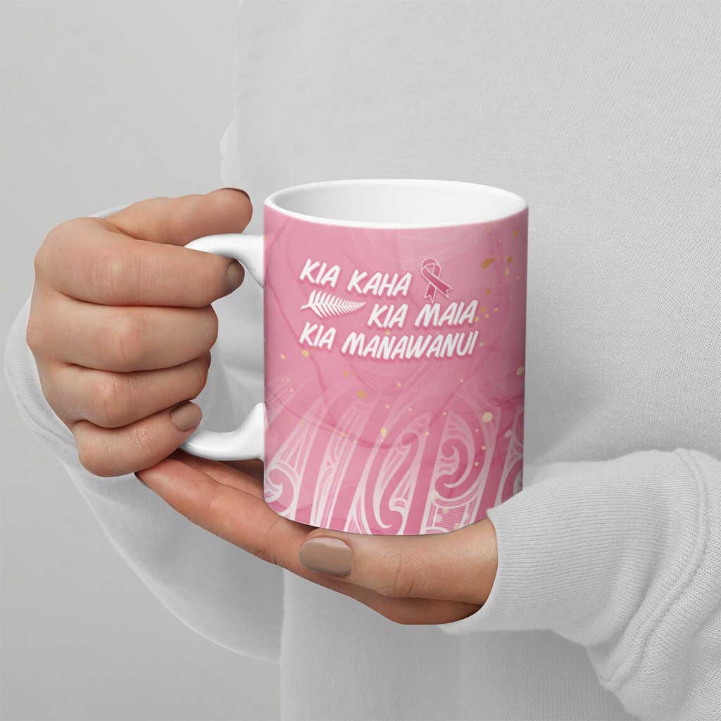 Breast Cancer Awareness Maori Ceramic Mug Kia Kaha Kia Maia Kia Manawanui - Vibe Hoodie