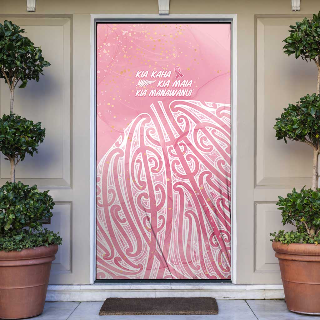Breast Cancer Awareness Maori Door Cover Kia Kaha Kia Maia Kia Manawanui - Vibe Hoodie