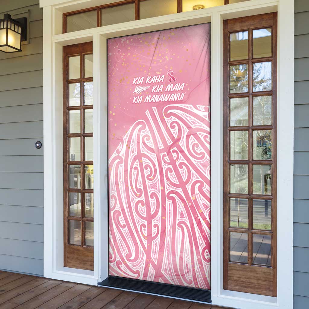 Breast Cancer Awareness Maori Door Cover Kia Kaha Kia Maia Kia Manawanui - Vibe Hoodie