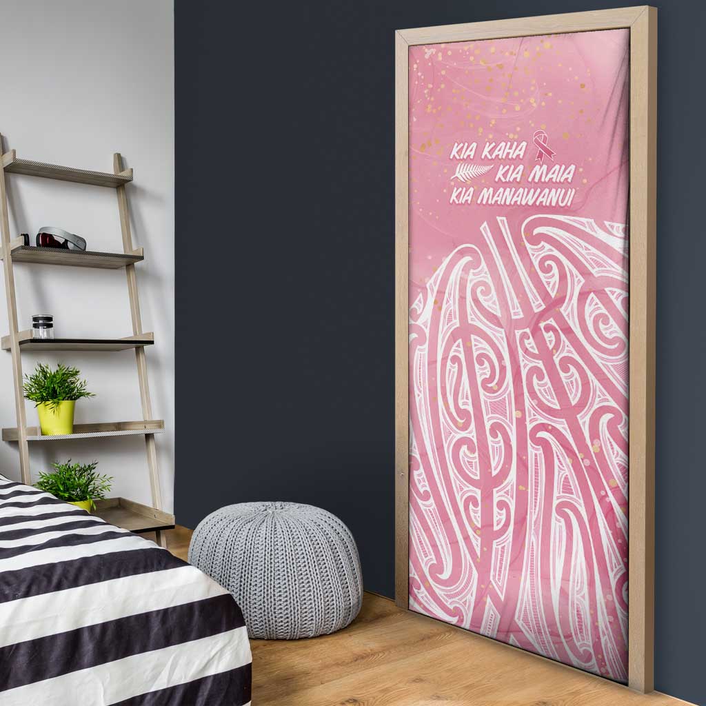 Breast Cancer Awareness Maori Door Cover Kia Kaha Kia Maia Kia Manawanui - Vibe Hoodie