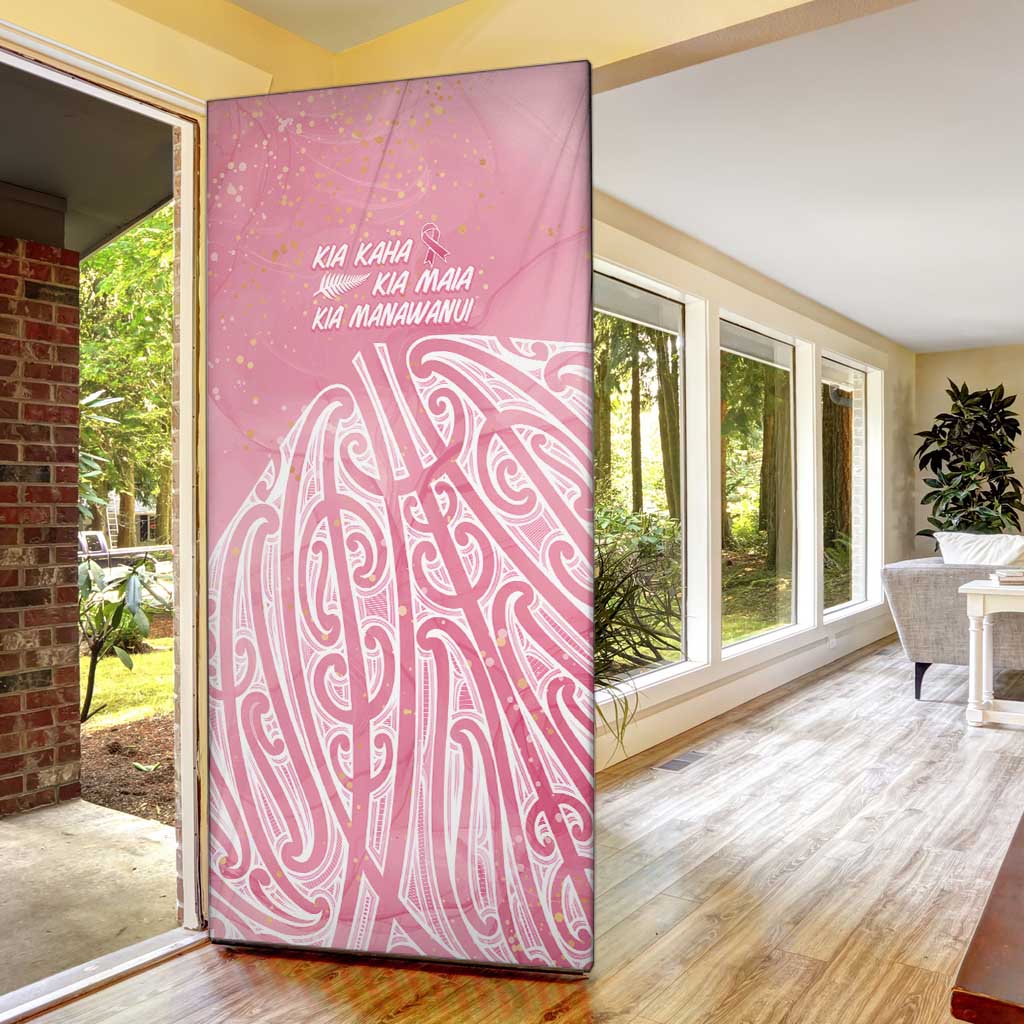 Breast Cancer Awareness Maori Door Cover Kia Kaha Kia Maia Kia Manawanui - Vibe Hoodie