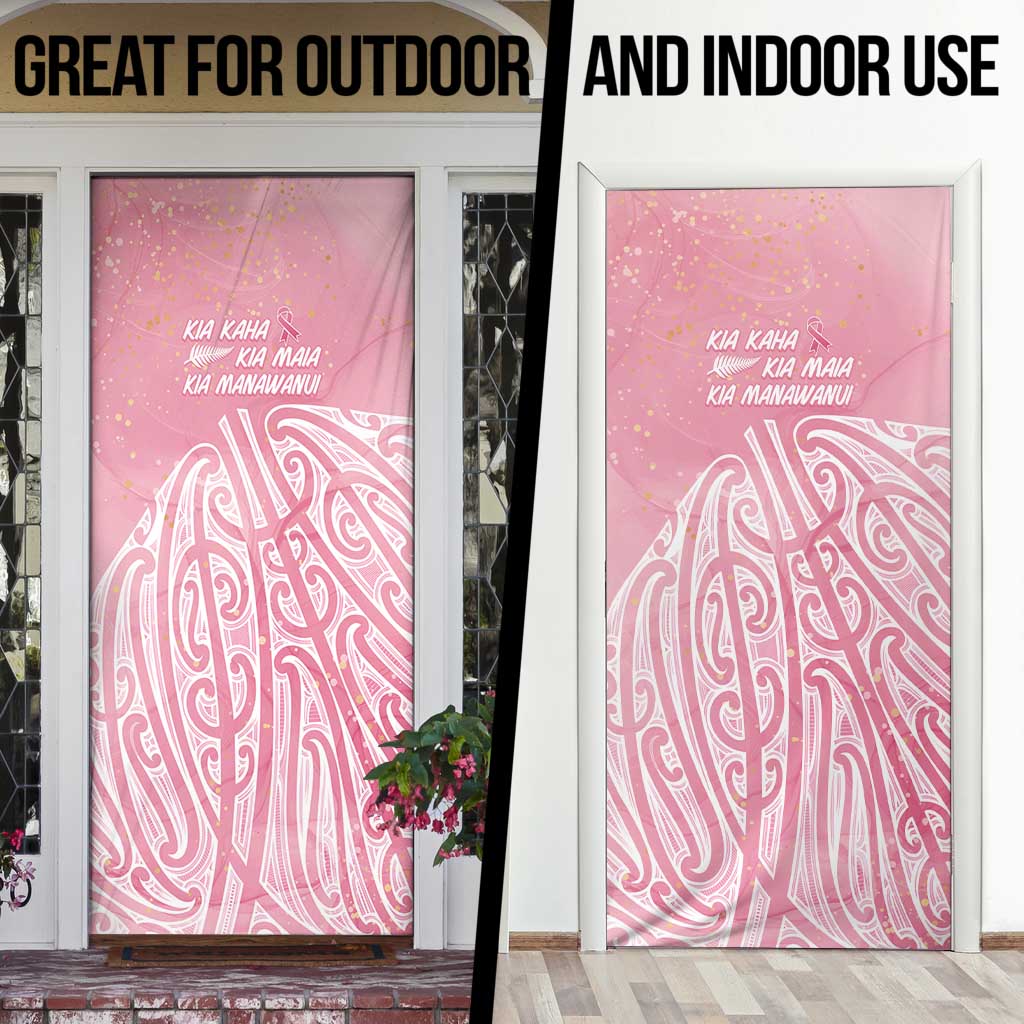 Breast Cancer Awareness Maori Door Cover Kia Kaha Kia Maia Kia Manawanui - Vibe Hoodie