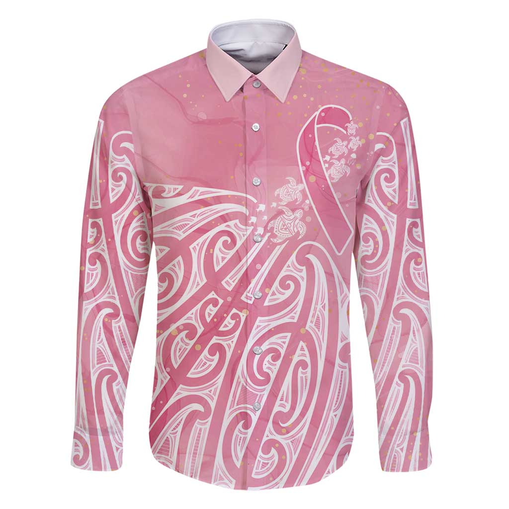 Breast Cancer Awareness Maori Family Matching Off Shoulder Short Dress and Hawaiian Shirt Kia Kaha Kia Maia Kia Manawanui - Vibe Hoodie