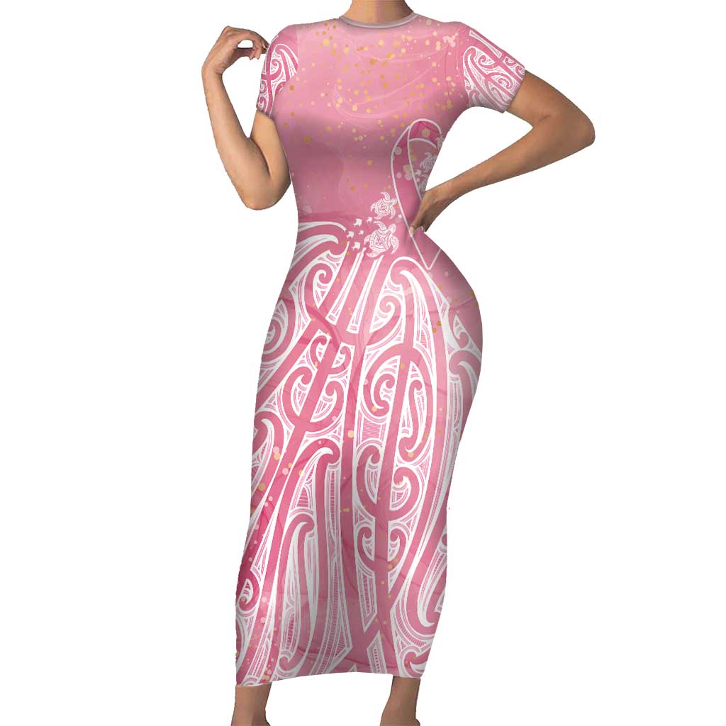 Breast Cancer Awareness Maori Family Matching Short Sleeve Bodycon Dress and Hawaiian Shirt Kia Kaha Kia Maia Kia Manawanui - Vibe Hoodie