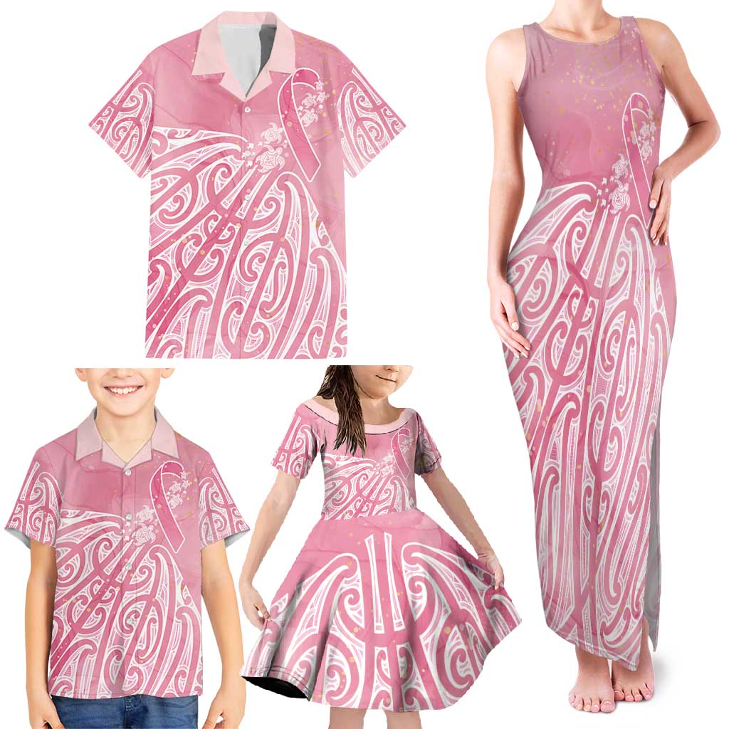 Breast Cancer Awareness Maori Family Matching Tank Maxi Dress and Hawaiian Shirt Kia Kaha Kia Maia Kia Manawanui - Vibe Hoodie
