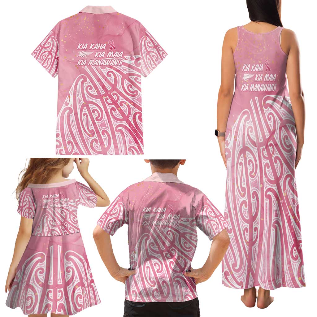 Breast Cancer Awareness Maori Family Matching Tank Maxi Dress and Hawaiian Shirt Kia Kaha Kia Maia Kia Manawanui - Vibe Hoodie