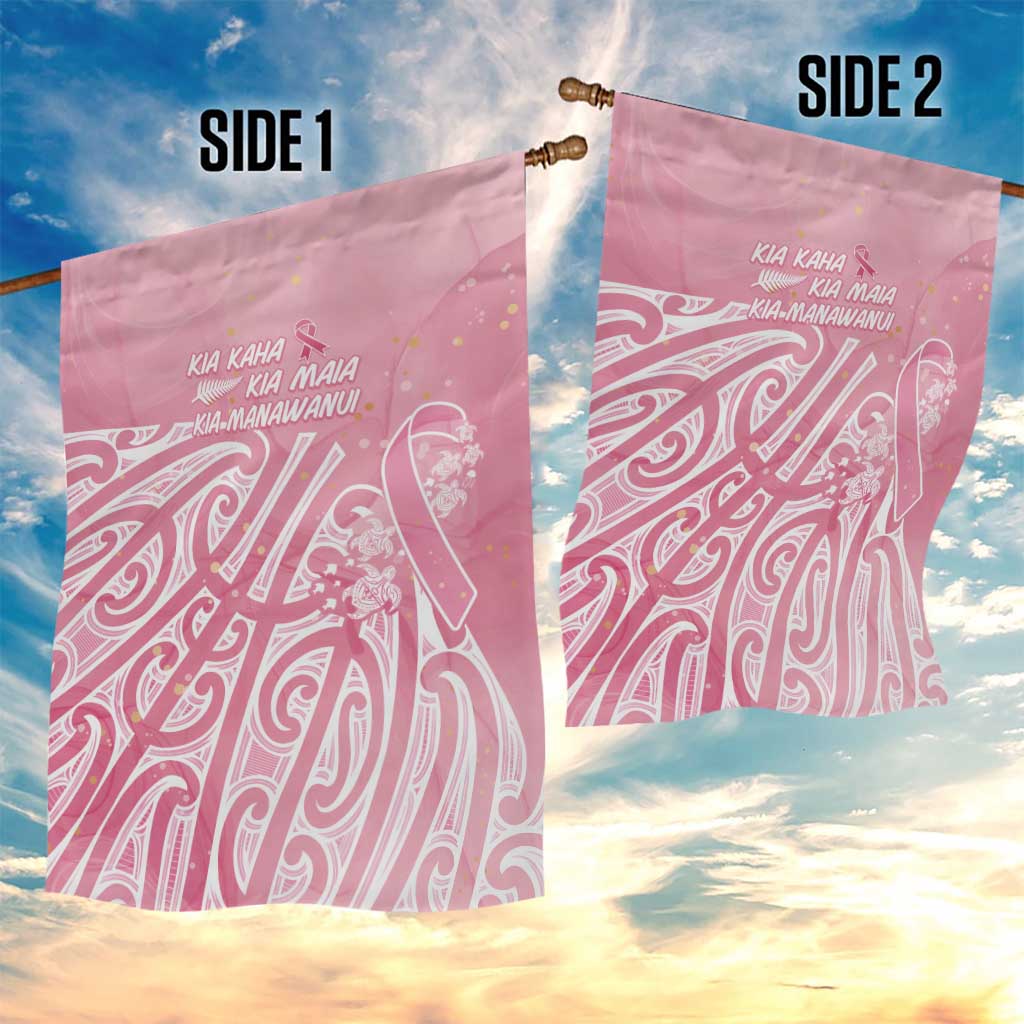 Breast Cancer Awareness Maori Garden Flag Kia Kaha Kia Maia Kia Manawanui - Vibe Hoodie