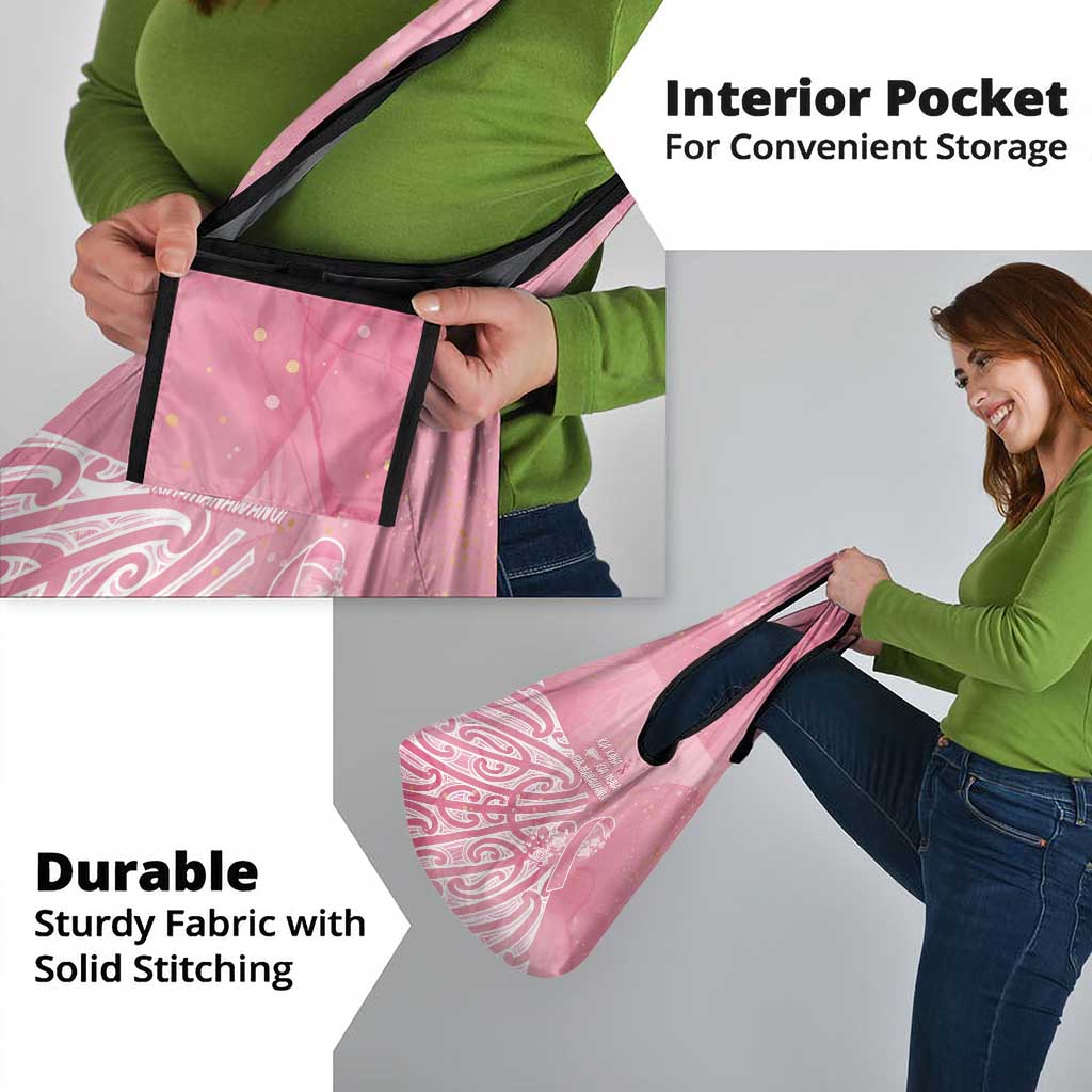 Breast Cancer Awareness Maori Grocery Bag Kia Kaha Kia Maia Kia Manawanui - Vibe Hoodie