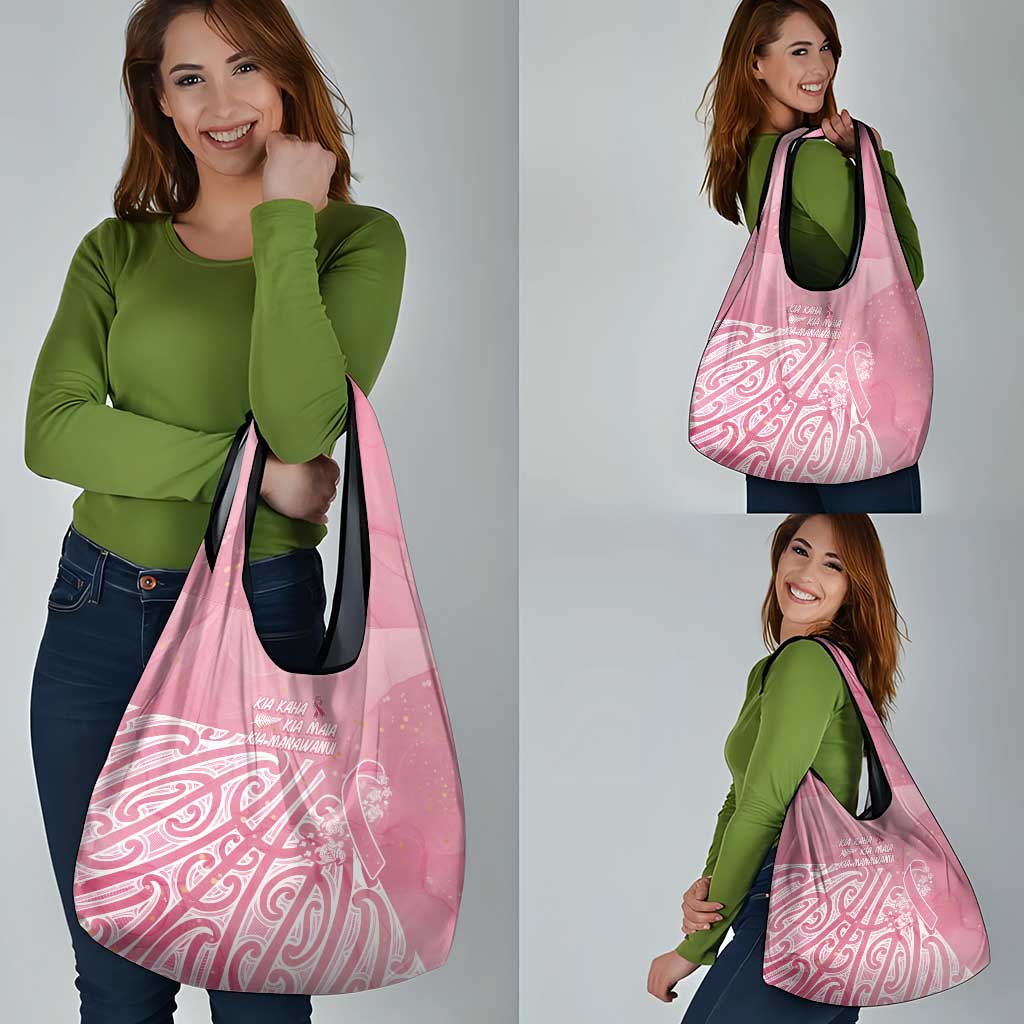 Breast Cancer Awareness Maori Grocery Bag Kia Kaha Kia Maia Kia Manawanui - Vibe Hoodie