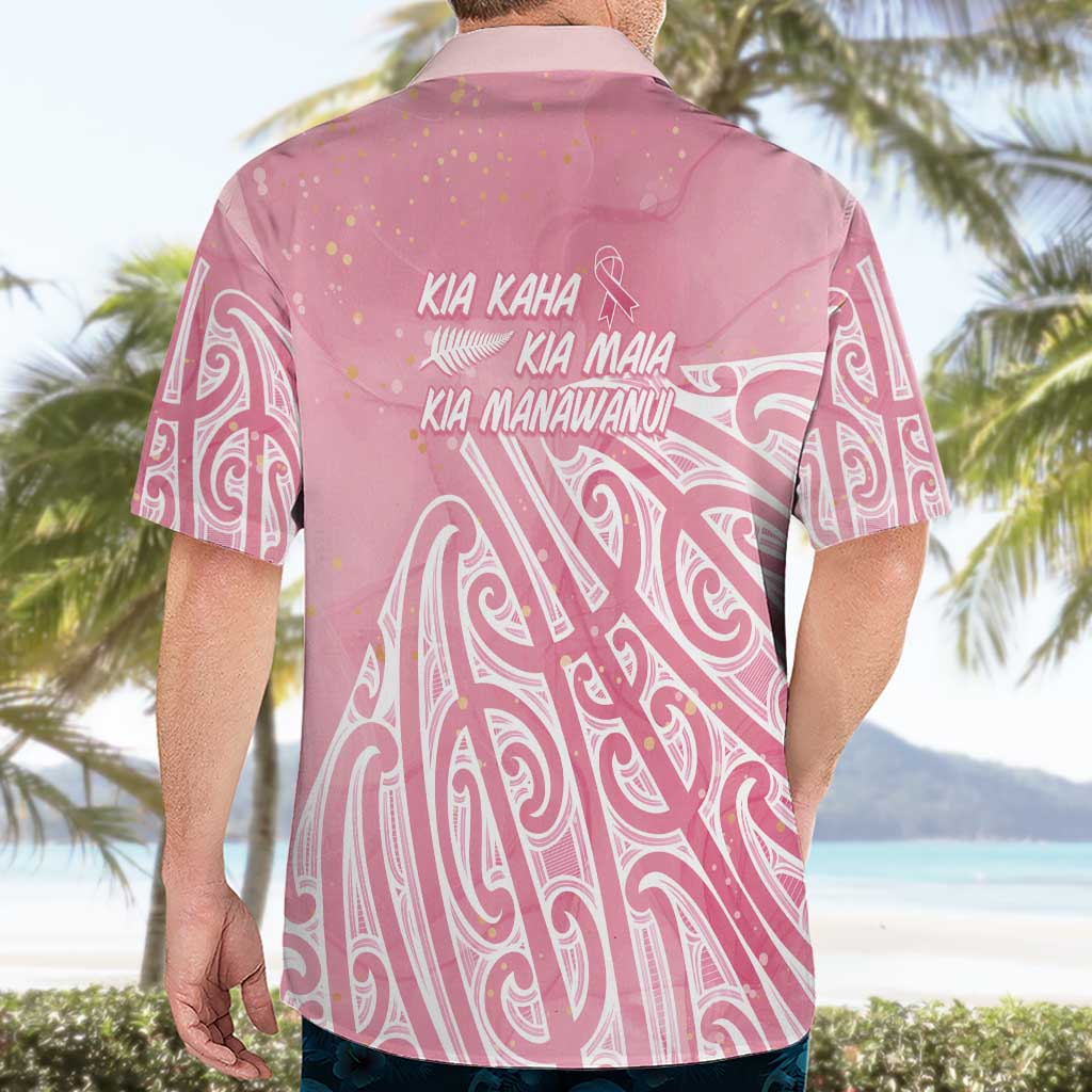Breast Cancer Awareness Maori Hawaiian Shirt Kia Kaha Kia Maia Kia Manawanui - Vibe Hoodie